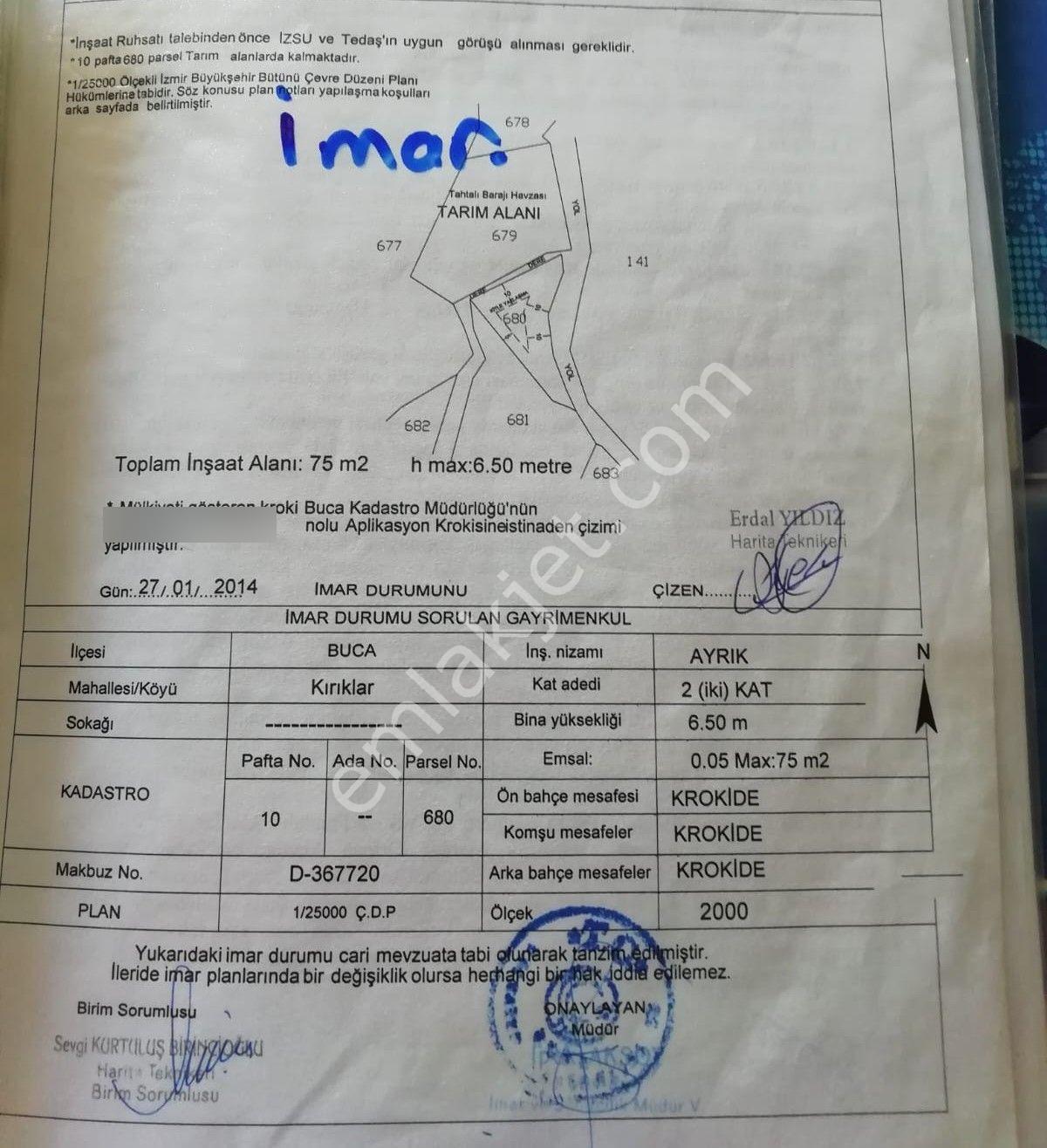 Buca Kırklar’da 1180 M² Zeytinli Tarla İçinde 50 M² Yapı Tam Tapu - Asfalt Cepheli Elekt Su Hazır - Görsel 29