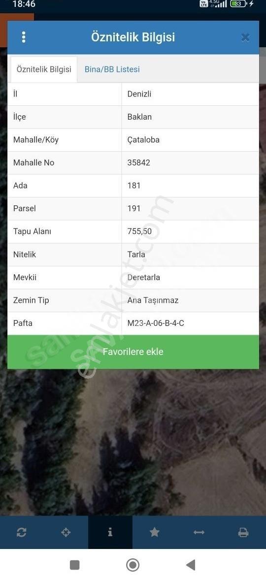 Baklan Çataloba'da Satılık Arsa 755 Metre Kare 120 Mt Ev Yapilir - Görsel 3