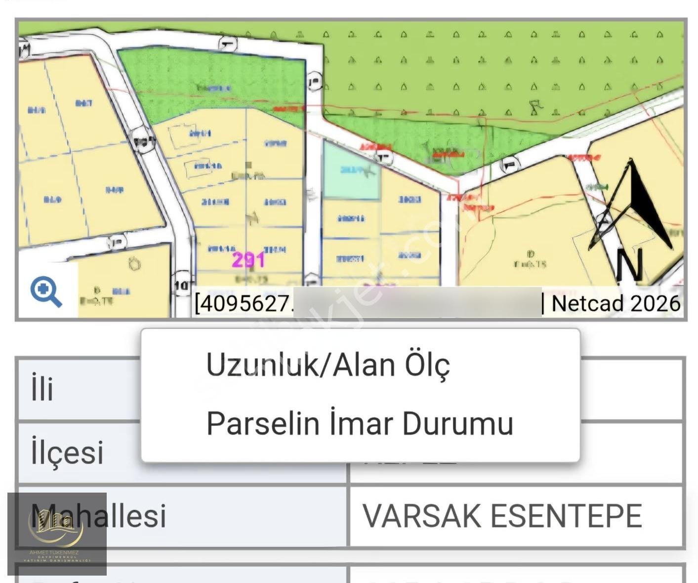 Yatırım Fırsatı ! Varsak Esentepe Mah. 393 M2 Satılık Arsa