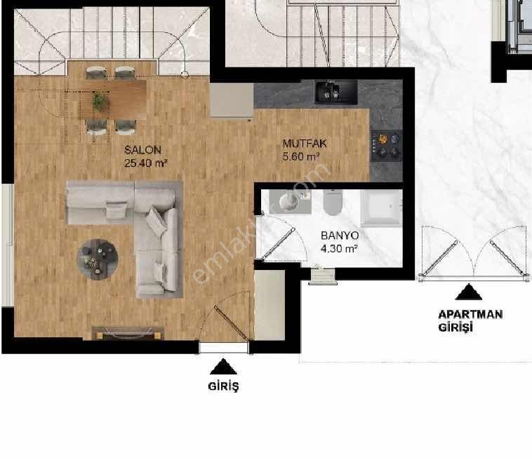 Altınovada Loft Havuz Manzaralı Sıfır 3+1 - Ekim Teslim - Görsel 5