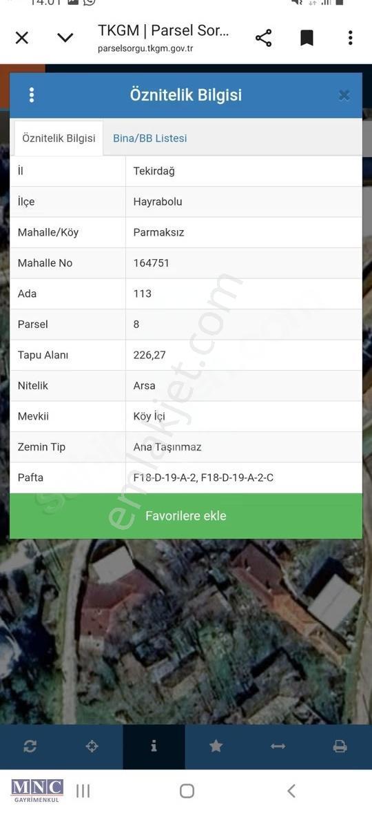 Hayrabolu Parmaksız'da Satılık 554m² 3 Parsel Arsa - Görsel 3