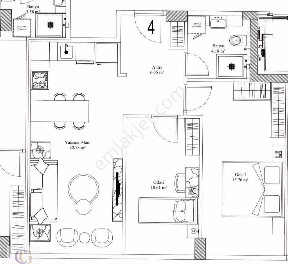 Florya'da Dönüşüm Aşamasında Site İçerisinde Düz Giriş Kat 2+1 - Görsel 2