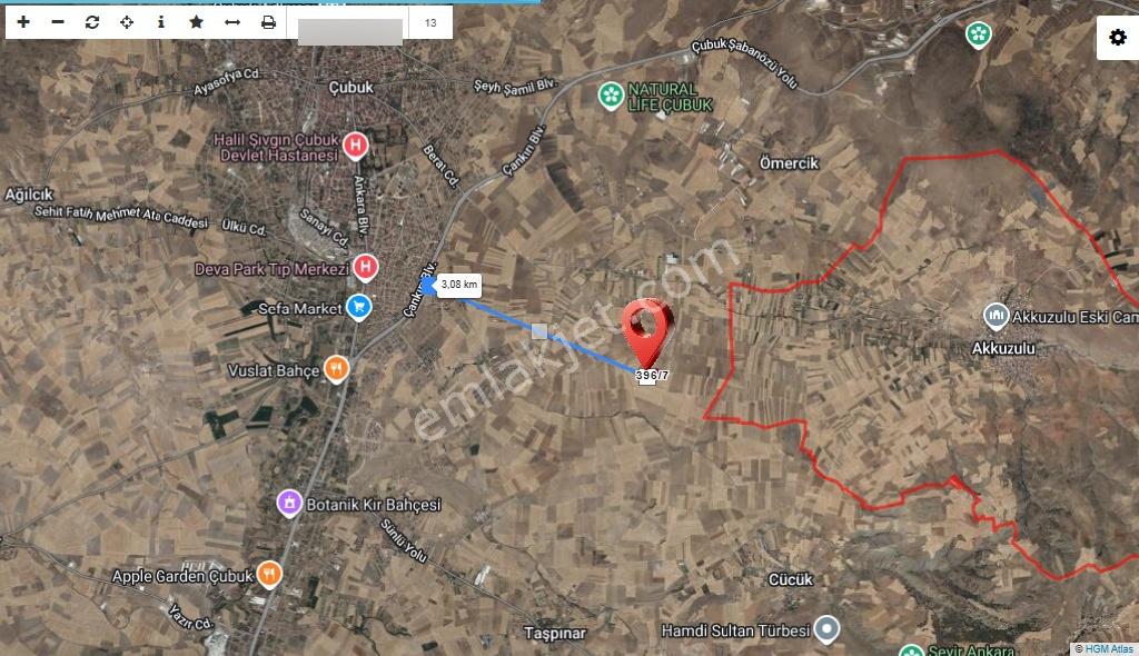 Çubuk Akkuzulu Mahallesinde Yol Cepheli Yatırımlık Tarla - Görsel 4