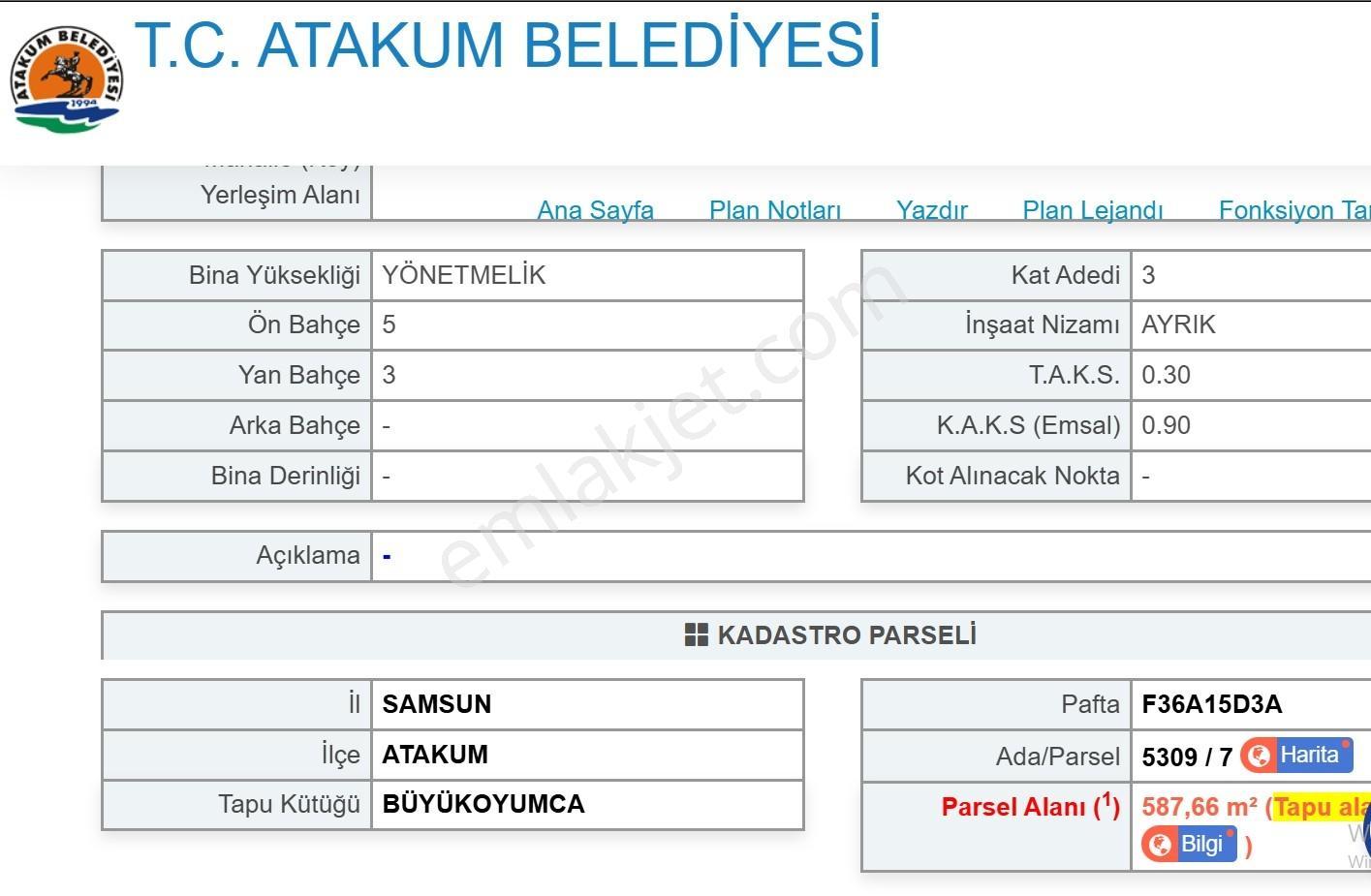 Remax Parla'dan Atakum Büyükoyumcada Deniz Manzaralı Arsa - Görsel 14
