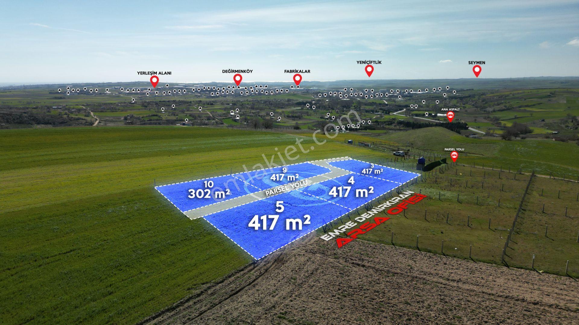 Silivri Değirmenköy'de Mahalleye Yakın 302/417m² Satılık Tarla