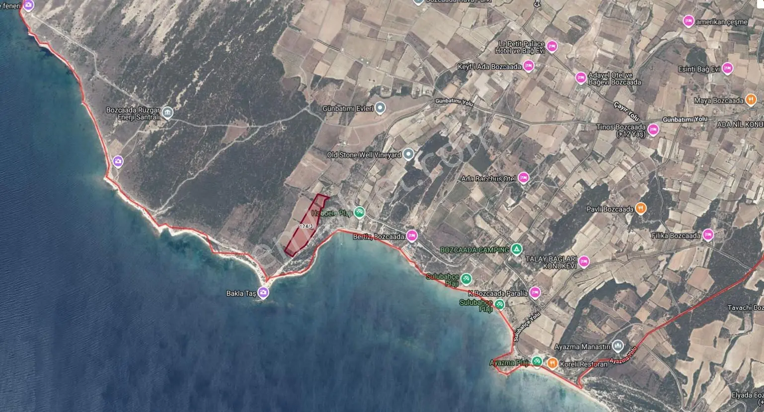 Çanakkale Bozcada'da Satılık Deniz Kenarı Arsa - Görsel 3