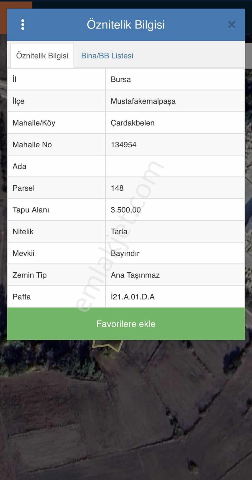 Imk Immobılıen Gayrimenkul - Çardakbelen Satılık Tarla - Görsel 2