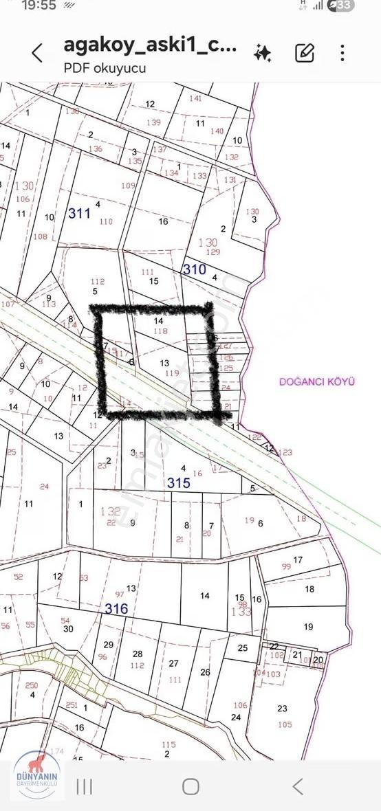 Çanakkale Bigada Ağaköy Girişinde 2462m2 Satılık Tarla