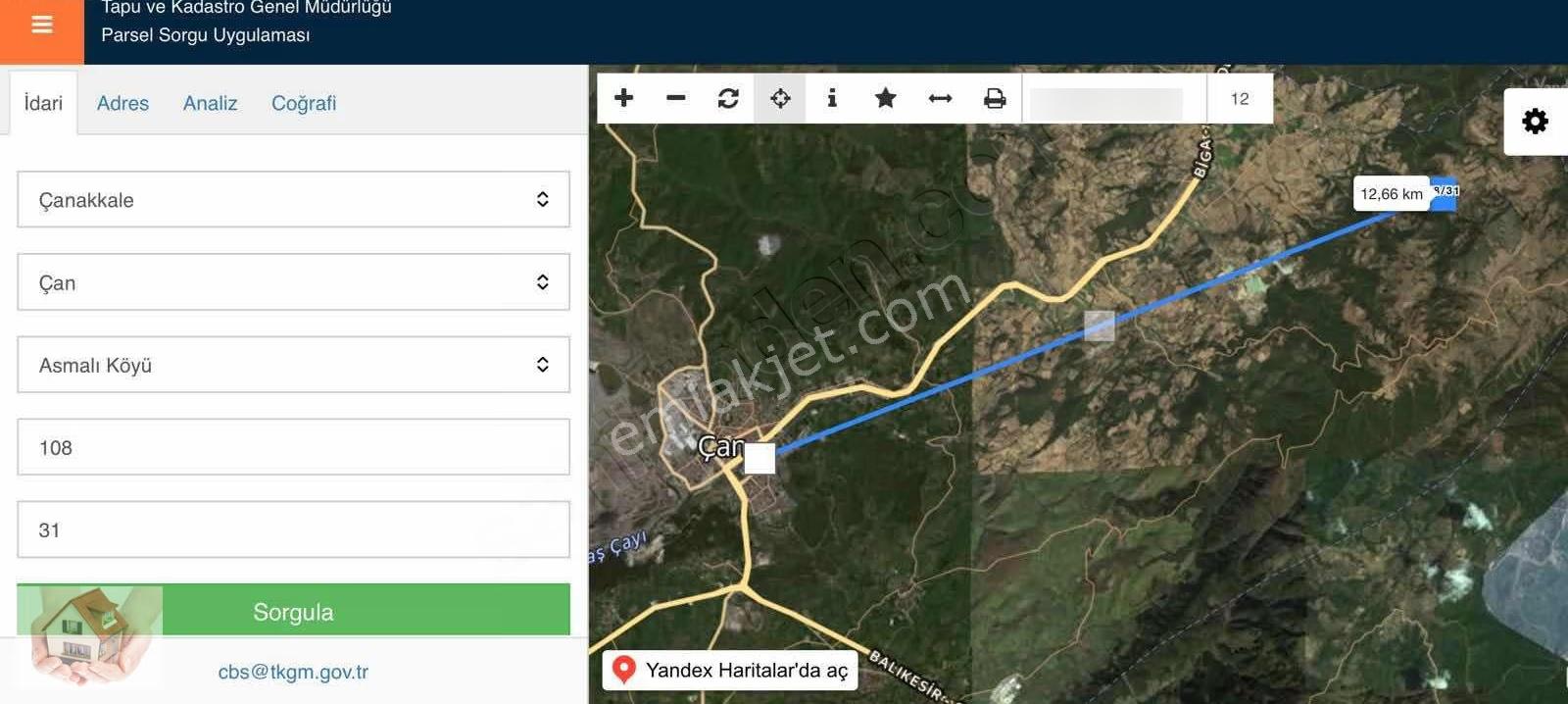 Doğuştan Çanakkale Çam Asmalıda Satılık Arazi 3100 M - Görsel 6