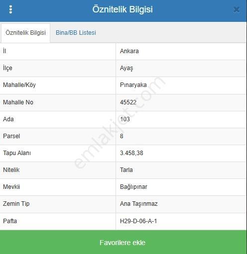 Ayaş Pınaryaka'da Yatırımlık 3.460m² Tek Tapu Tarla - Görsel 3