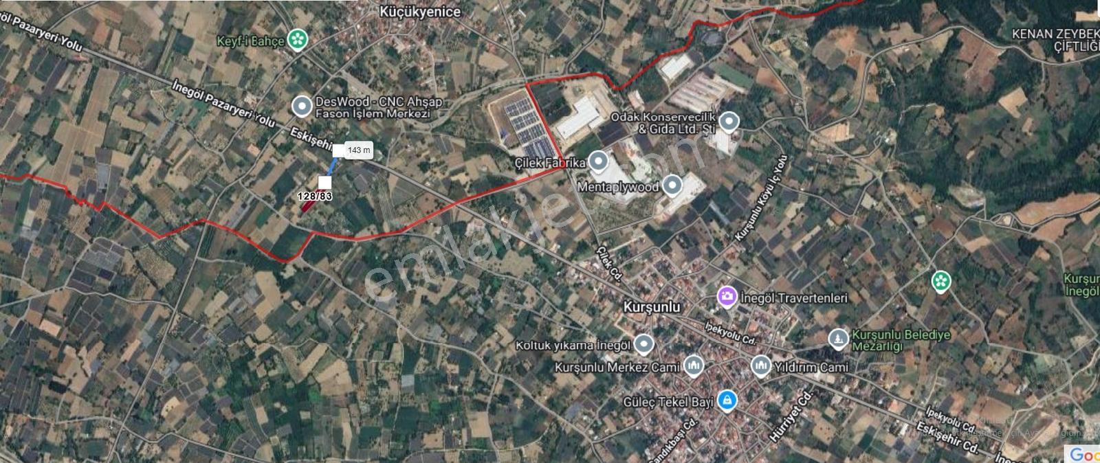 Bursa İnegöl Küçük Yenice Köyün'de, 2264 M², Satılık Tarla - Görsel 20