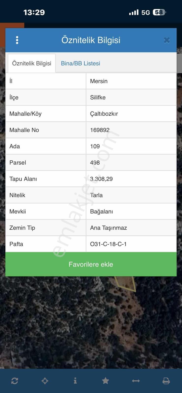 Çaltıbozkır Mah 3308m2 Tarla Satılık - Görsel 3