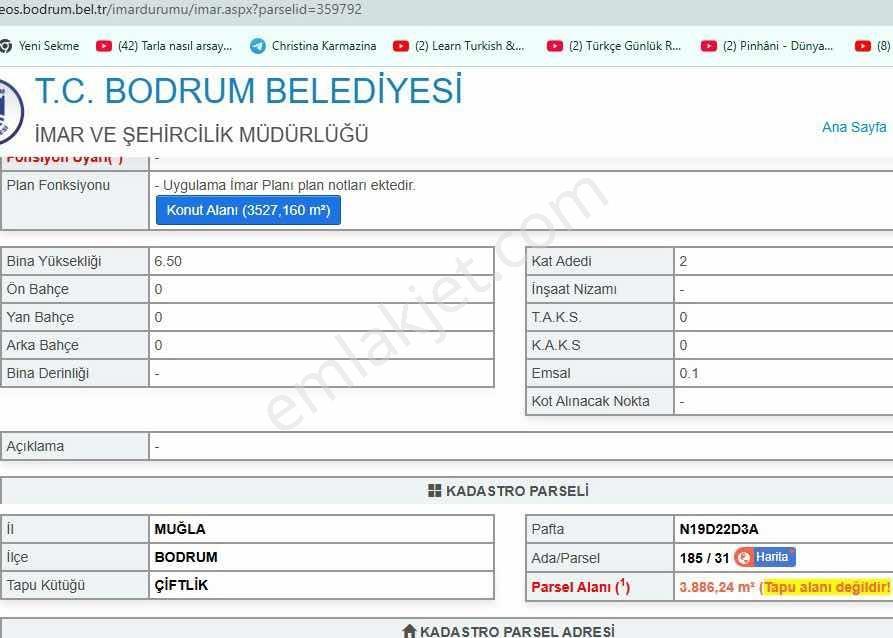 Bodrum Yalıçiftlik %10 İmarlı Satılık Arsa - Görsel 2