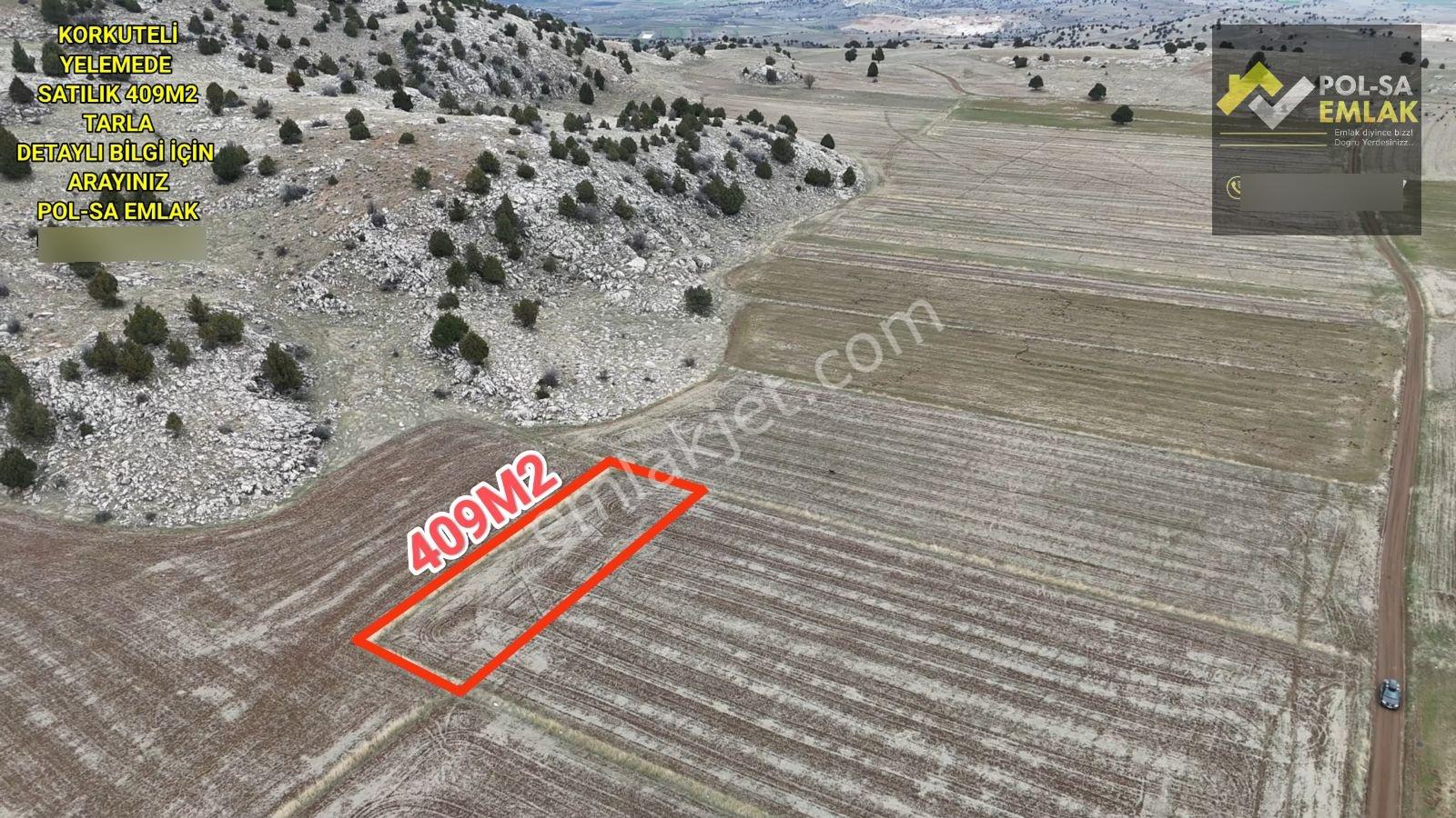 Korkuteli Yelemede Satılık 409m2 Tarla - Görsel 2