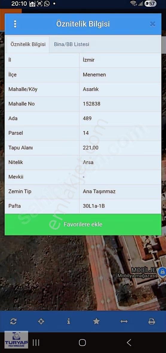 Turyap'tan Menemen'de Satılık Müstakil Tapulu İmarlı Arsa - Görsel 2