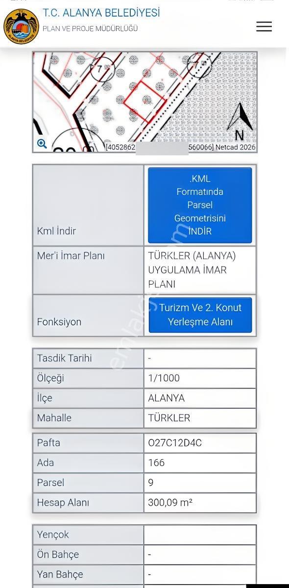 Alanya Türklerde Denize 3 Dakika..turizm&konut İmarlı Arsa - Görsel 3