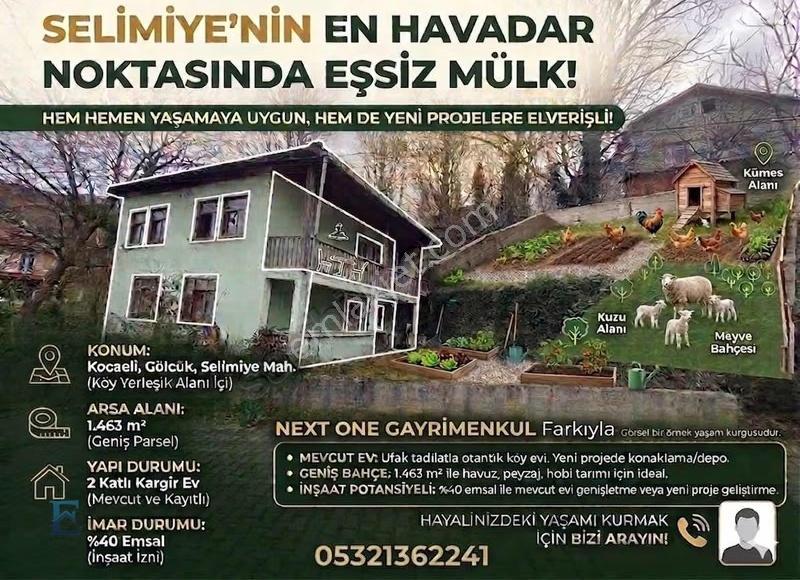 Selimiyede Köy İçi 1.463 M² İmarlı Arsa Ve 2 Katlı Kargır Ev