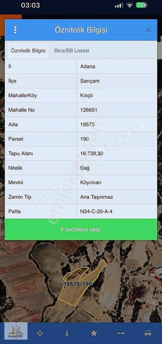 Adakent Den Kılıçlı Köyü Yakını Hisse