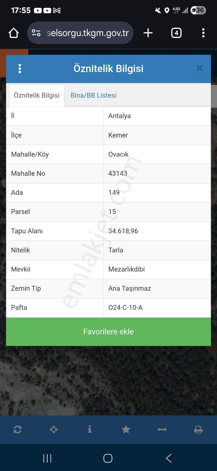 Kemer 'in Gözde Bölgesinde Değer Kazanan 17 Dönüm Tarla Fırsatı ! - Görsel 2