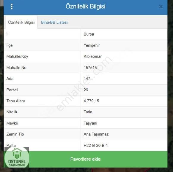 Üstünel'den Yenişehir Kıblepınar'da Tek Tapu Tarla - Görsel 3
