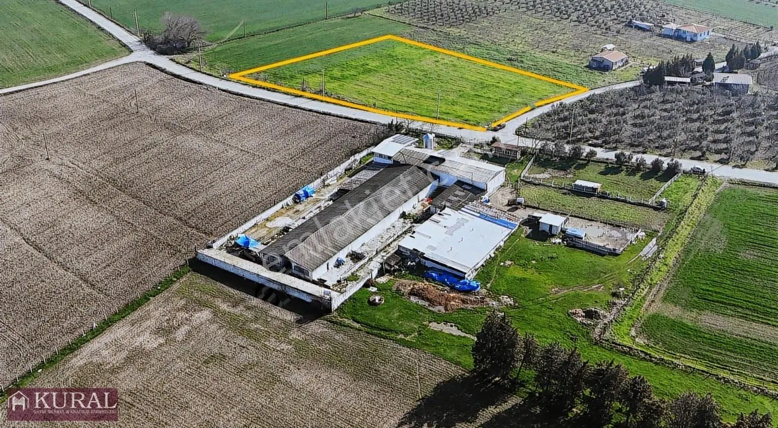 İzmir Buca Karacaağaçda Köşe 6562m2 Tarla Kupon Yerde Hisse Tapu
