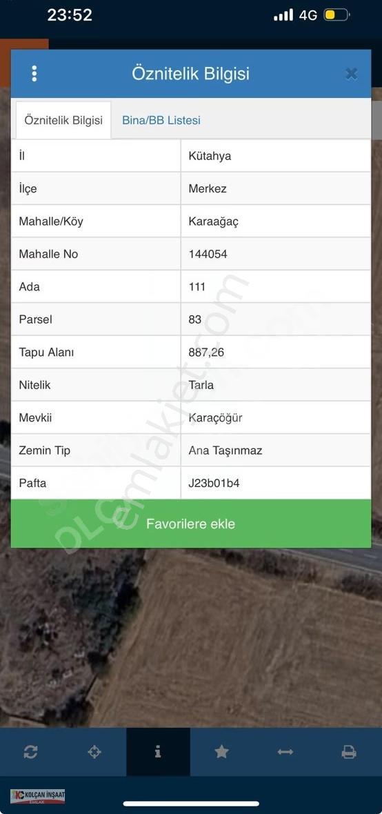 Kolçan Emlak'tan Karaağaç'ta Yol Üzeri Tarla