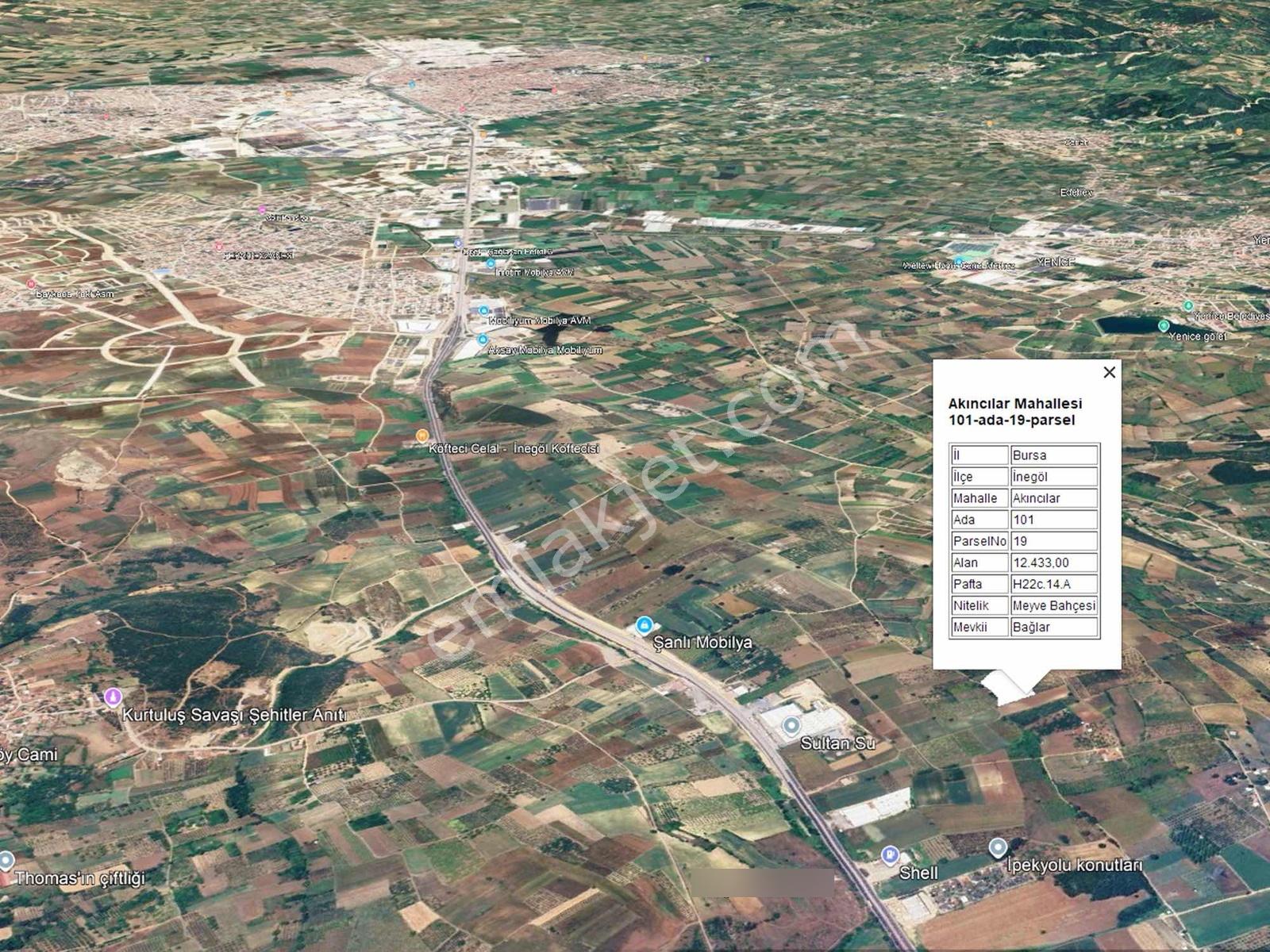 İnegöl Akıncılar'da İmara 300 M Mesafe'de Satılık Fırsat Bahçe - Görsel 10