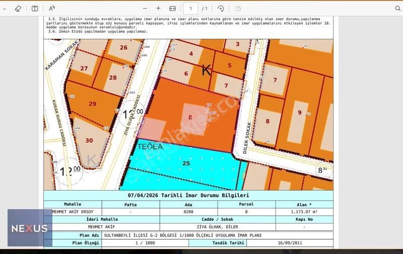 Sultanbeyli Ziyaülhak.cd Satılık 586m2 Konut+ticari İmarlı Arsa - Görsel 10