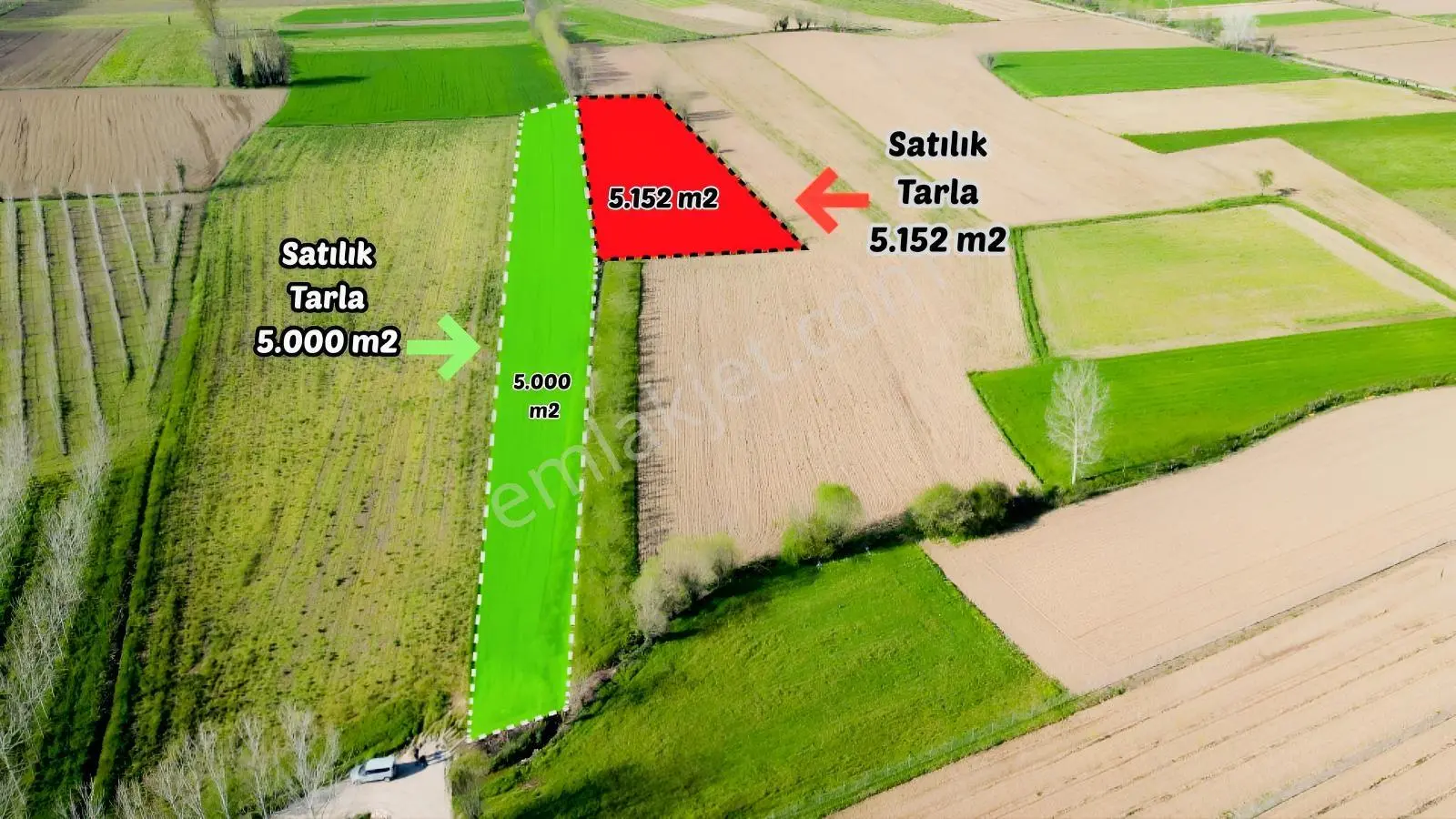 Uzunçınar'da Satılık 5.152 M2 Yatırımlık Tarla