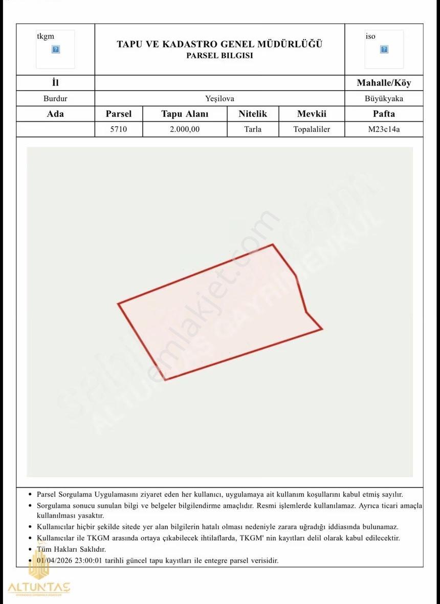 Yüksek Prim Potansiyelli 2.000 M² Tarla