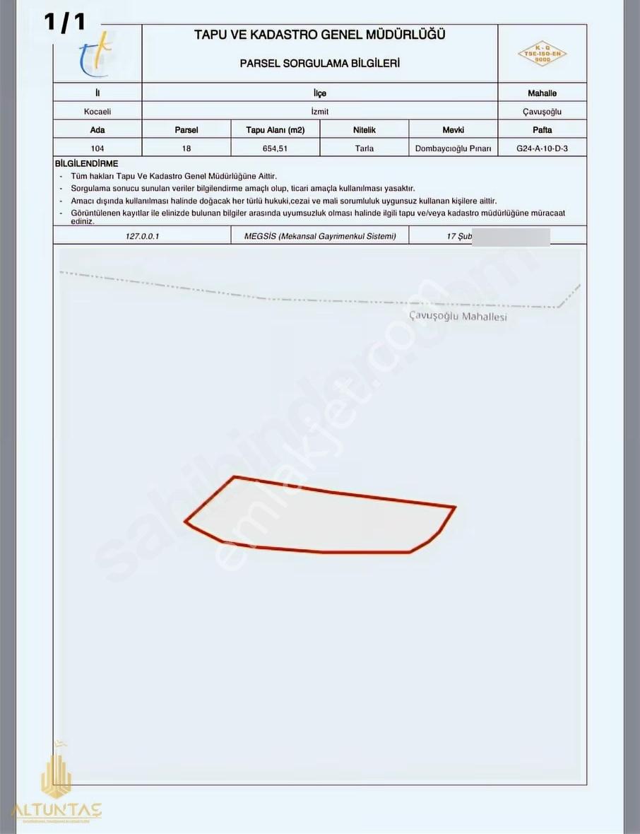 İzmit Çavuşoğlunda 1.700 M² 2 Parsel Büyük Yatırım Fırsatı! - Görsel 7
