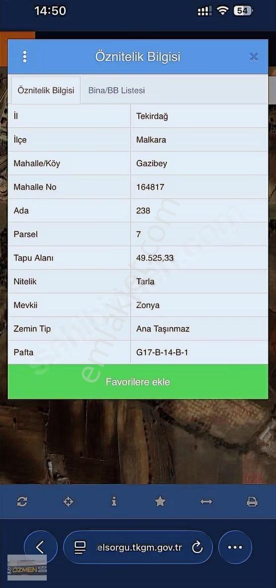Tekirdağ Malkara Gazibeyde Yatırımlık 125m² Satılık Arsa! - Görsel 3