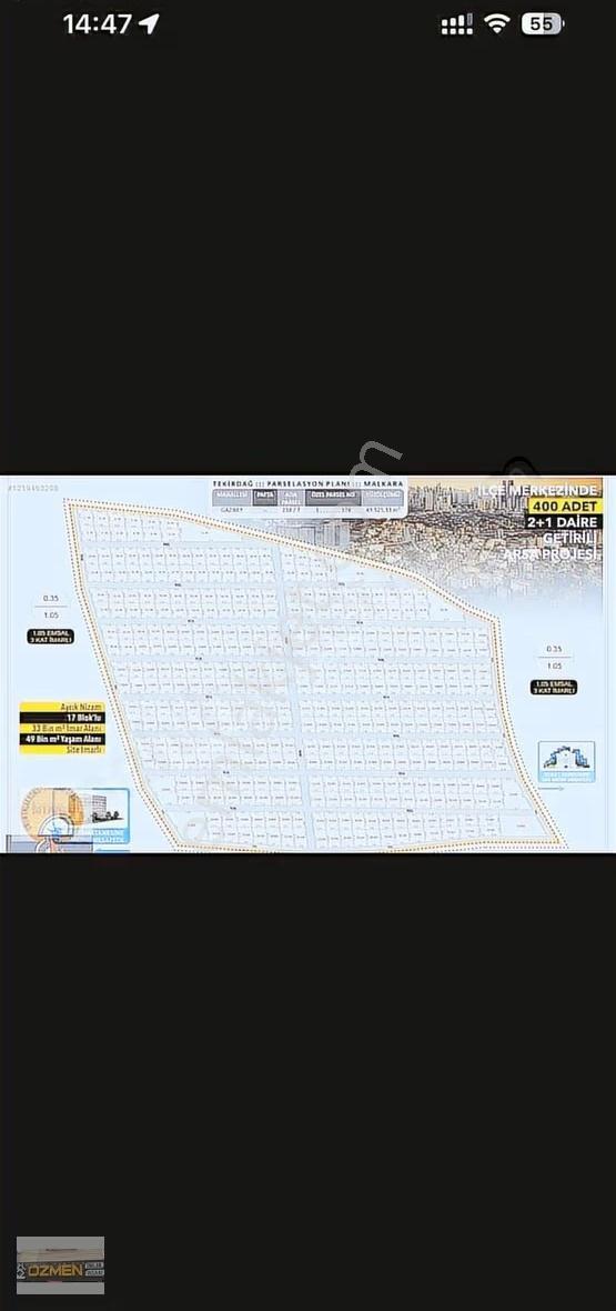 Tekirdağ Malkara Gazibeyde Yatırımlık 125m² Satılık Arsa! - Görsel 4