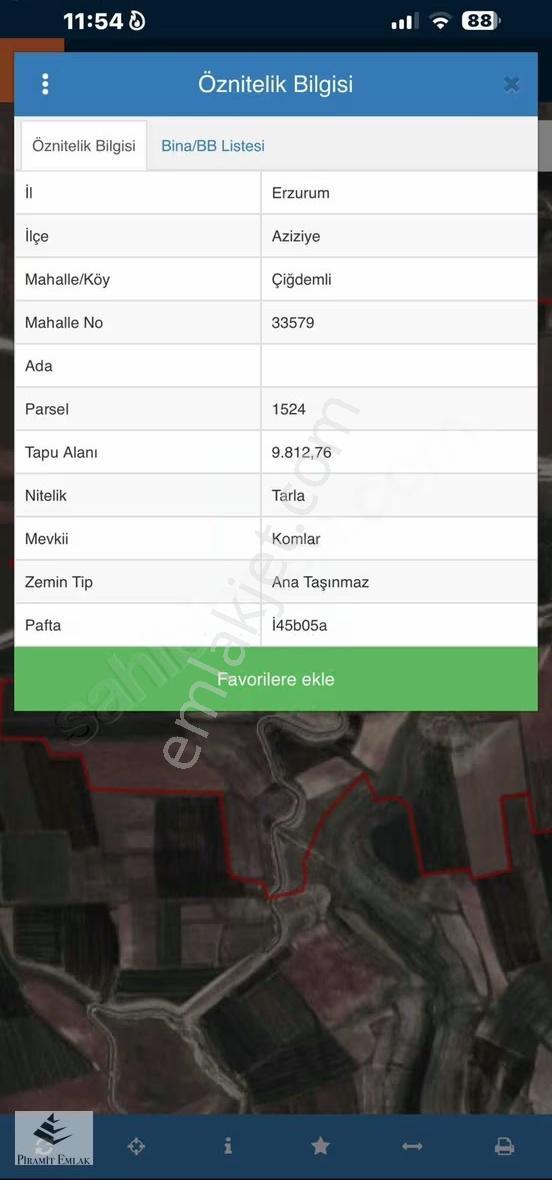 Erzuru Aziziye Çiğdemli Mah Fırsat Tarla - Görsel 2