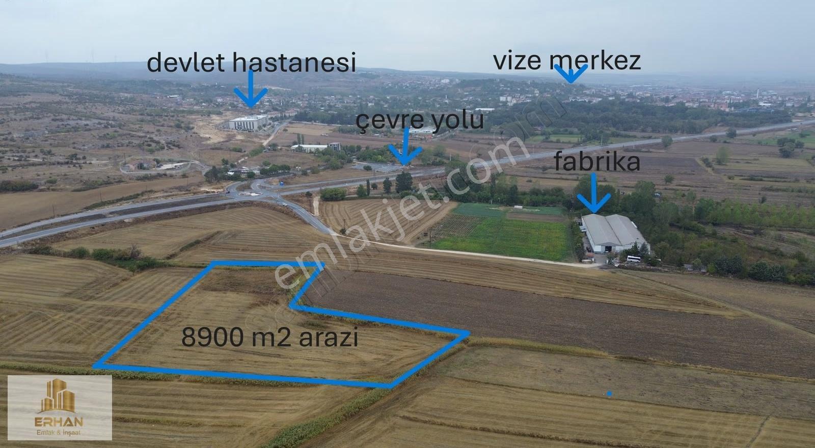 Kırklareli Vize Namık Kemal Mahallesinde Satılık Arazi