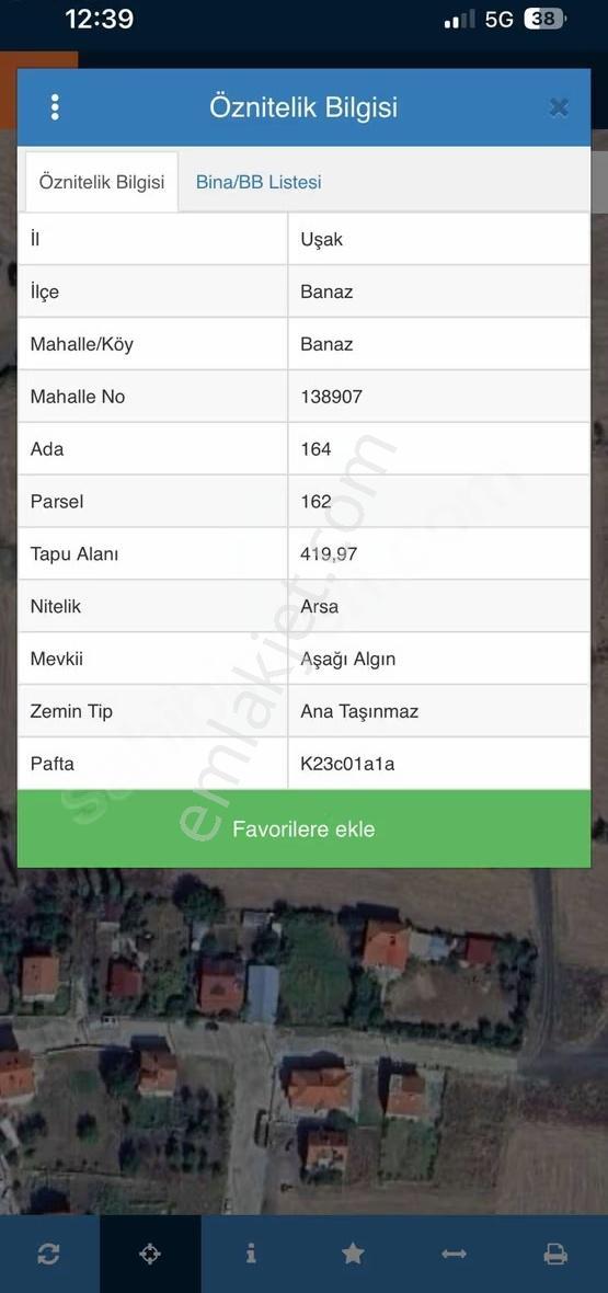 Banazda 419m2 Halısahayanı Villalık Arsa - Görsel 3