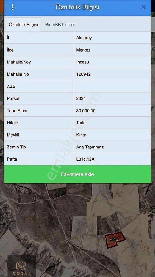 -coşar Gayrimenkul- İncesu 87,500m2 Ges Uyumlu Blok Tarla Fırsat - Görsel 5