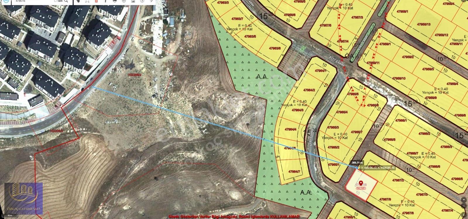 Elvankent Oğuzlar'da 10 Kat İmar, 0.40 Emsal, Köşe Parsel Arsa - Görsel 5