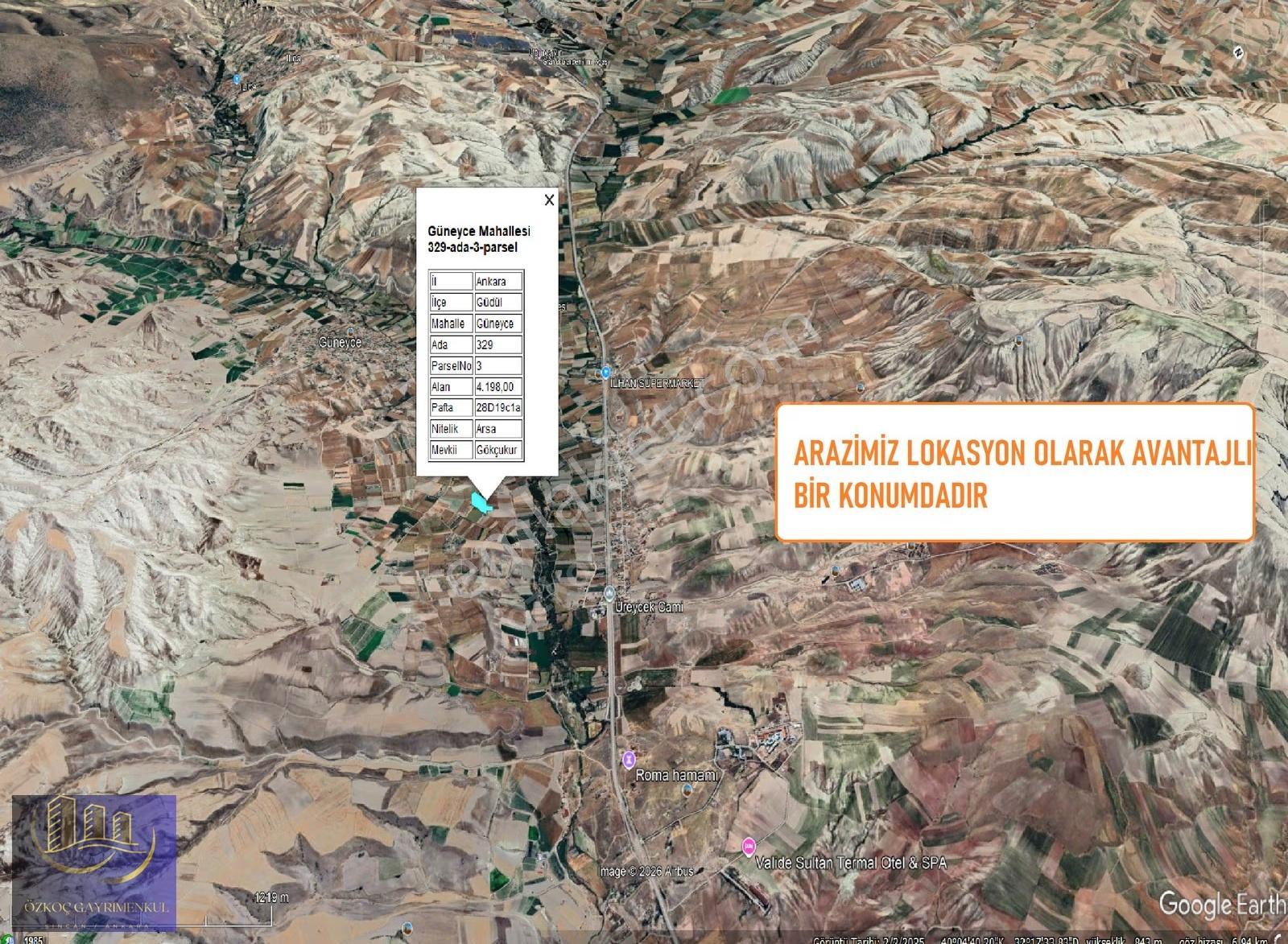 Özkoç'tan Güneyce'de 4200m² Kadastro Yoluna Cephe Tek Tapu Arazi - Görsel 3