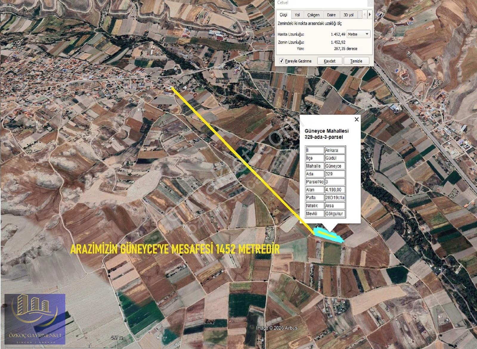 Özkoç'tan Güneyce'de 4200m² Kadastro Yoluna Cephe Tek Tapu Arazi - Görsel 2