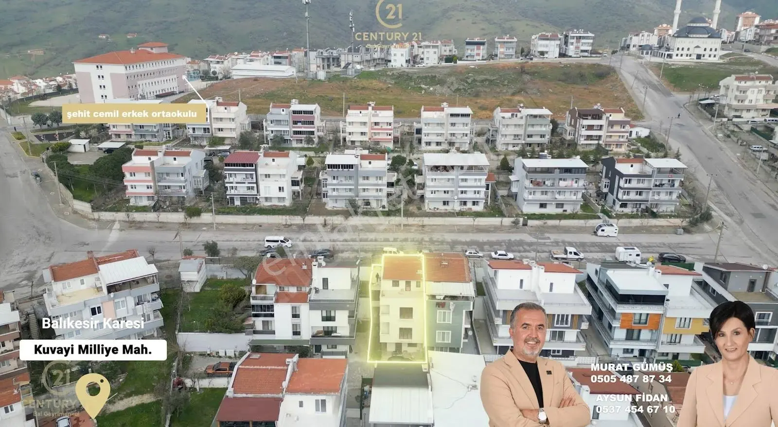 C21 Bal'dan Kuva-i Milliye Mah. Natamam 4 Katlı Satılık Villa - Görsel 12