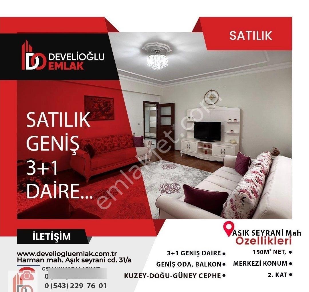 Develioğlu Emlaktan Elbiz Cad. Tertemiz Genişş 3+1 Satılık Daire...