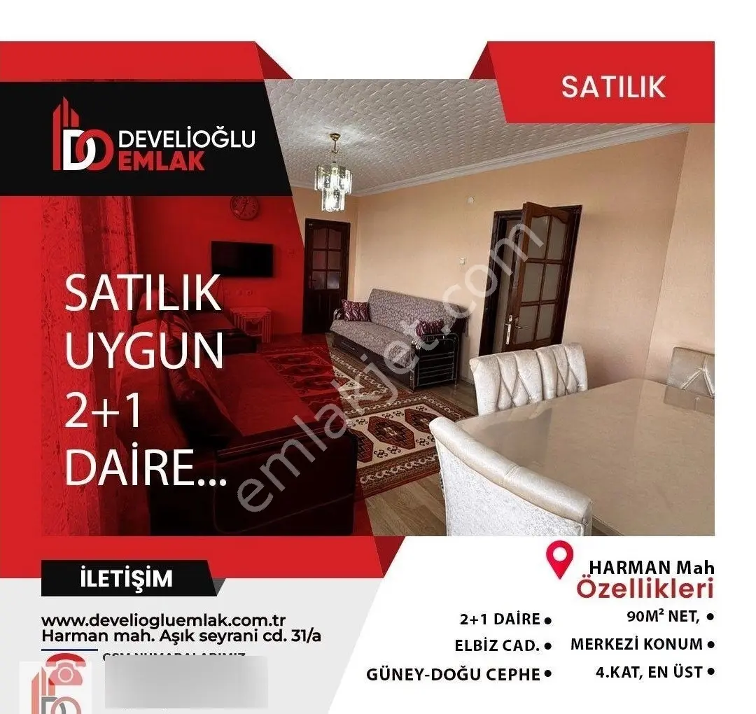 Develioğlu Emlaktan Elbiz Cad. 2+1 Geniş Uygun Satılık Daire...