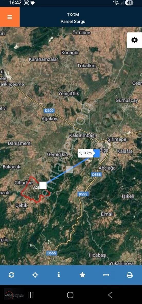 **biga Geredelli Köyünde 527 M² %80 İmarlı Satılık Arsa Ve Tarla