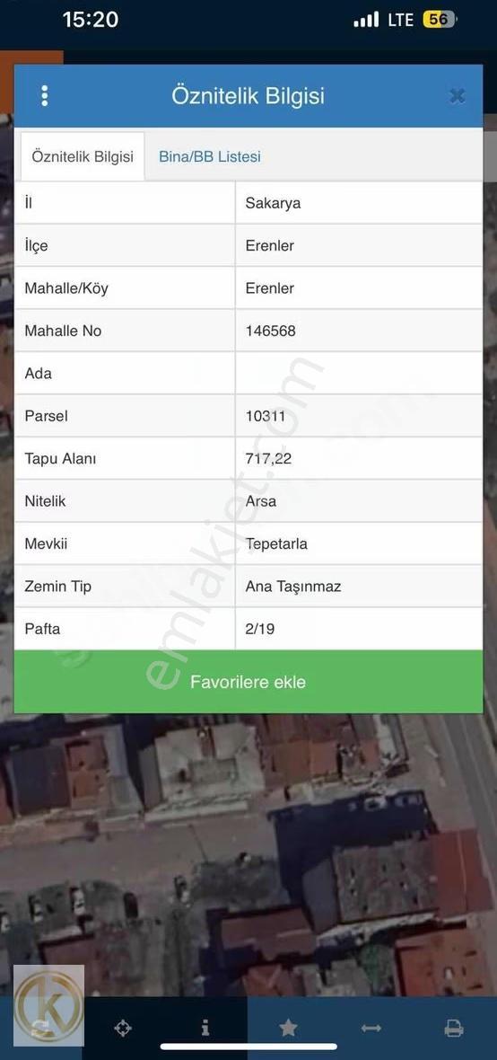 Kaymak Emlaktan Erenler'de 717m2 %85 İmarlı Satılık Arsa - Görsel 8