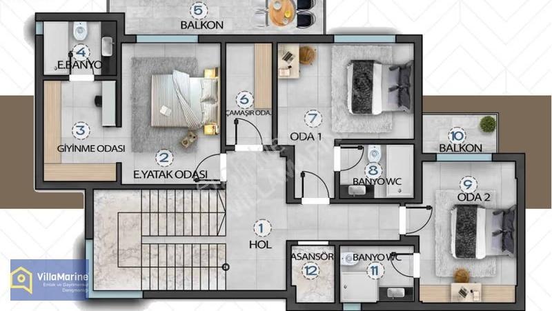 Kuşadası Lüks Villa Akıllı Ev, Özel Havuz, Geniş Bahçe - Görsel 18