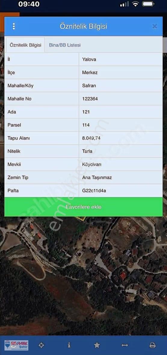 Re/max Şehir'den Yalova Safran'da Satılık Tarla Hissesi - Görsel 4