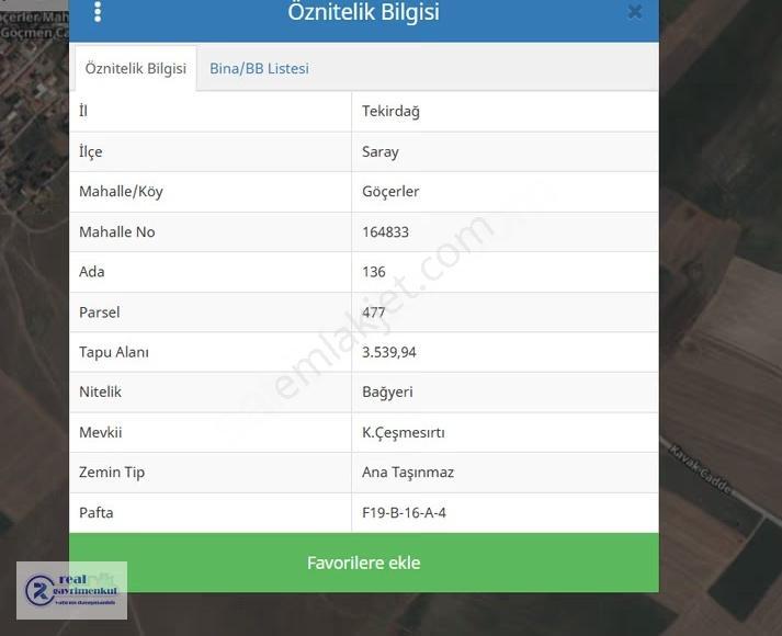 Tekirdağ Saray Göçerler Mahallesinde Satılık Bağ Yeri - Görsel 4