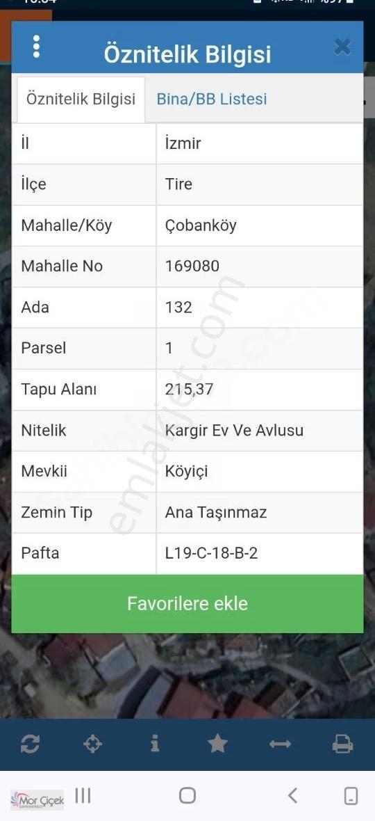 Mor Çiçek Emlak Tire Çobanköy Satılık Kargir Ev - Görsel 2