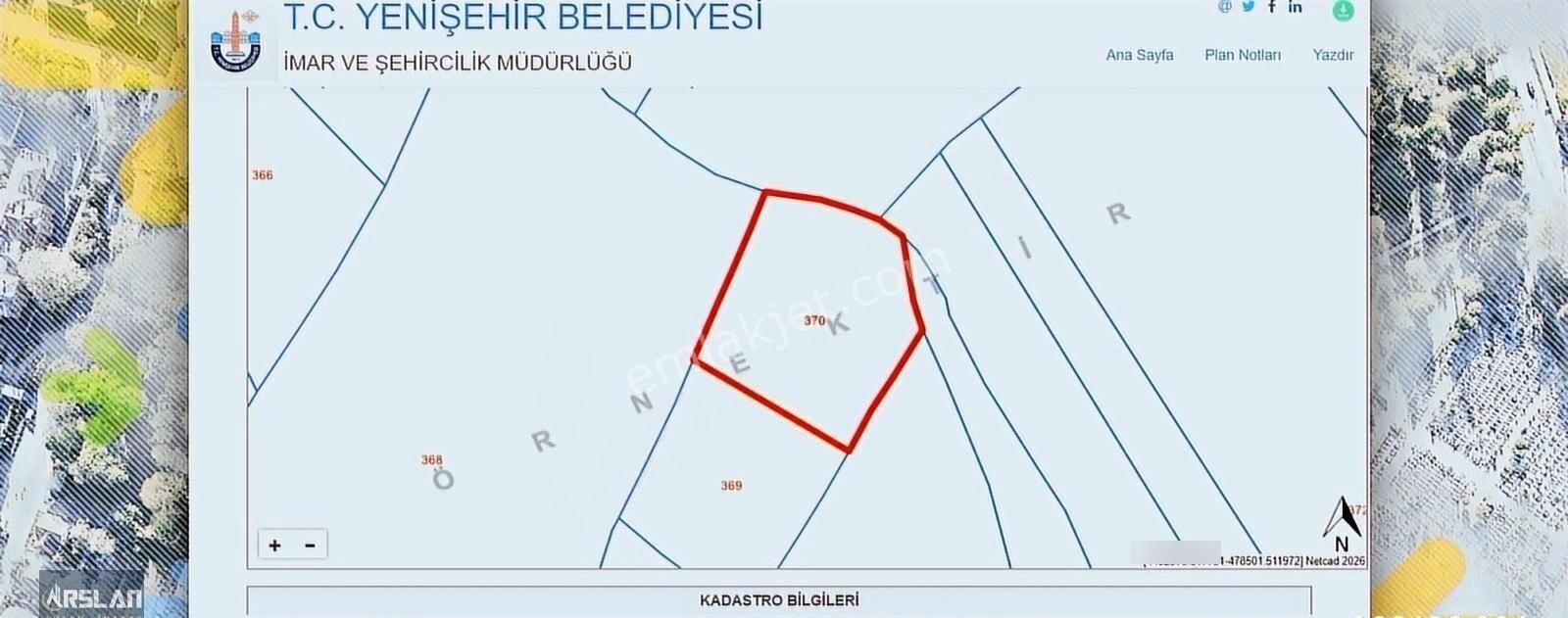 Arslan Emlak'tan Yenişehir Günece Köyünde Satılık Çiftlik Arsası - Görsel 5